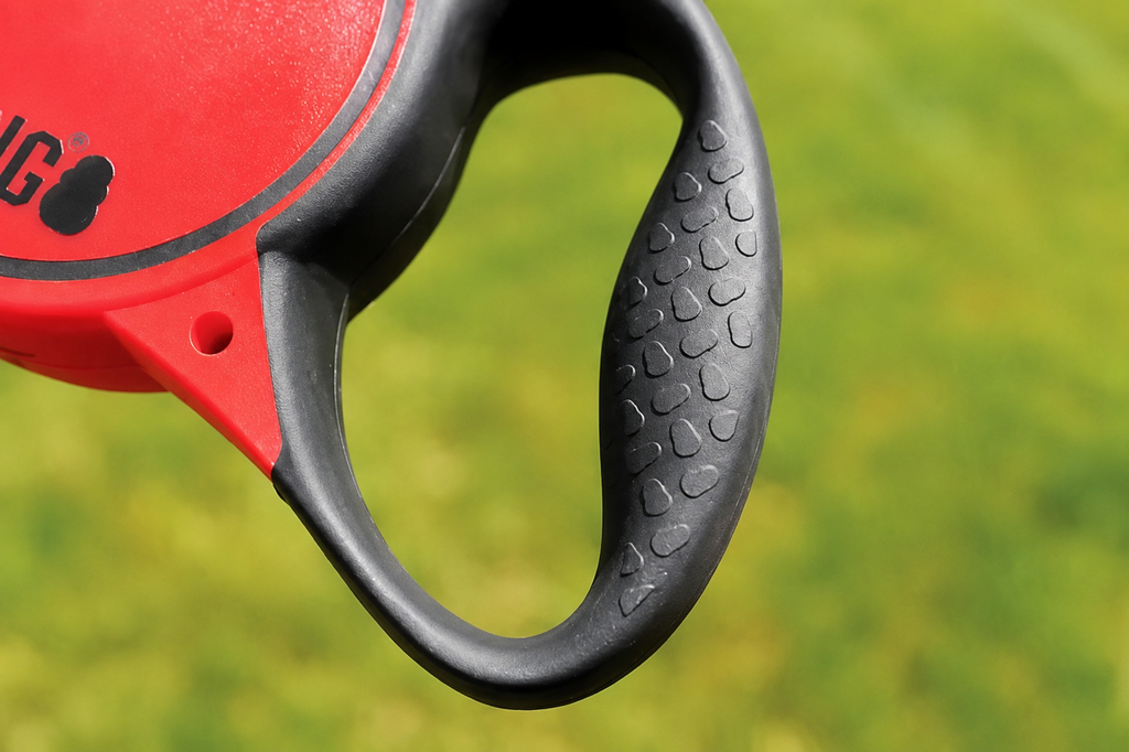 Detalhe do cabo soft-grip