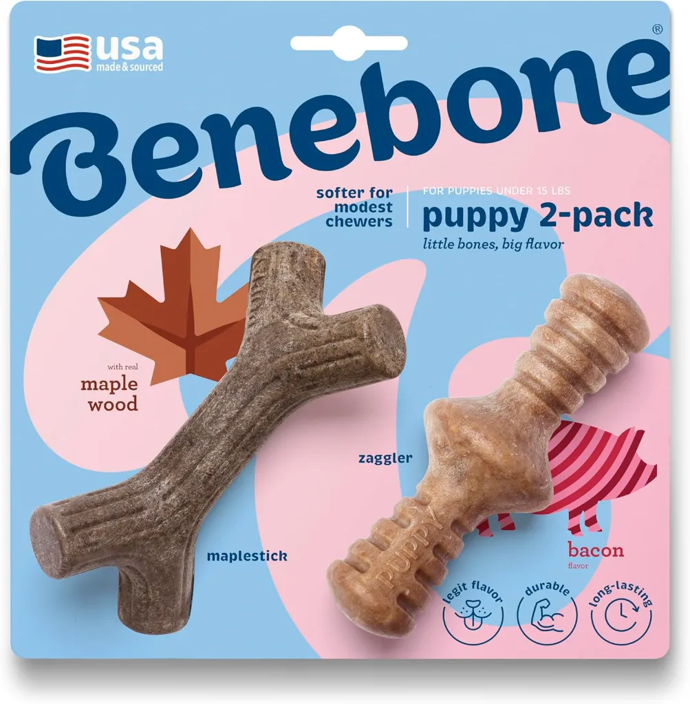 BENEBONE PUPPY 2-PACK MAP+ZAG